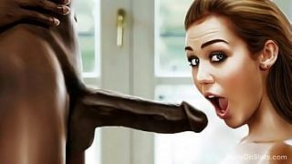 White Bitches Worship Big Black Cock